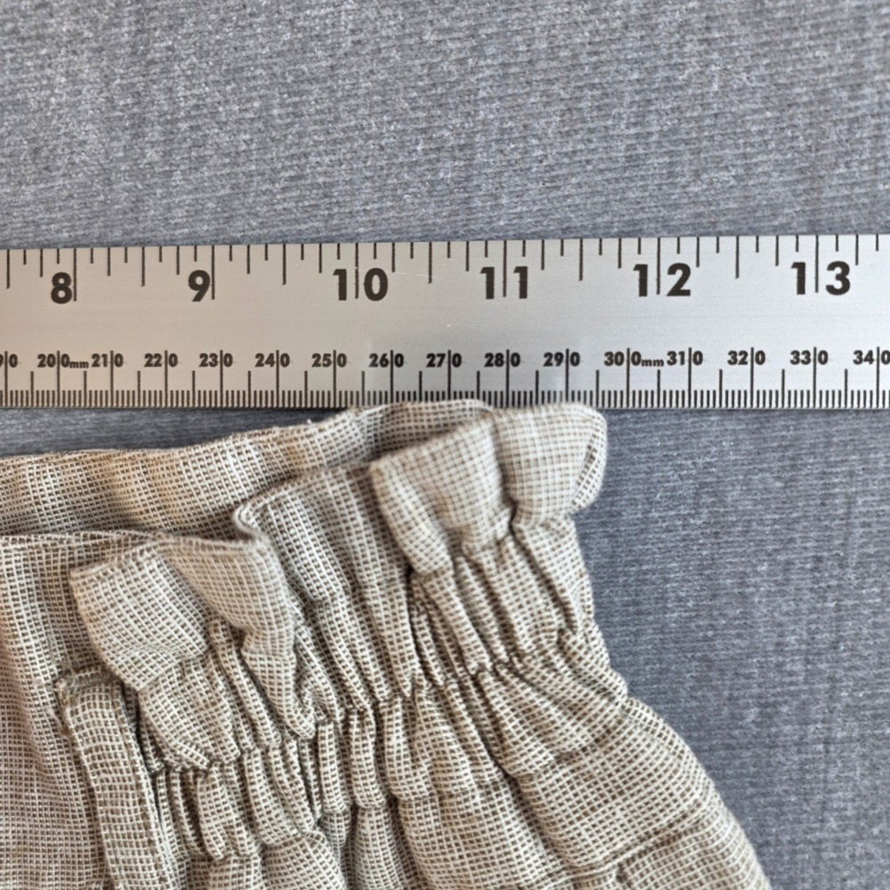 Gitano High Waisted Shorts Womens sz 8 Beige Vintage 90s Ramie Cotton Pleated - Picture 8 of 10